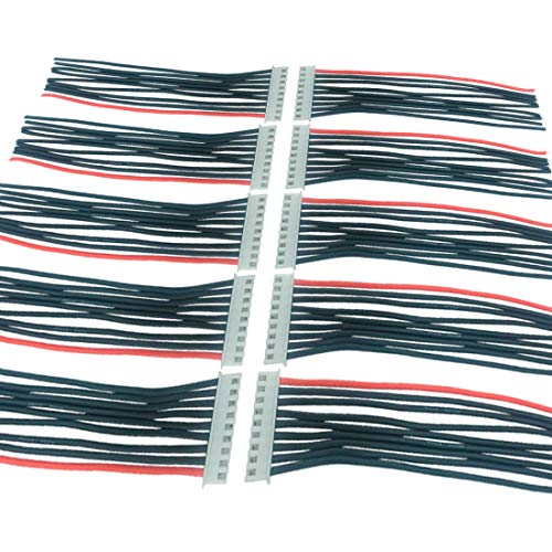 FLY RC 10pcs JST-XH 8S Balance Plug Extension Lead Wire Balance Wire for LiPo Battery Balance Charging (10pcs 8s)
