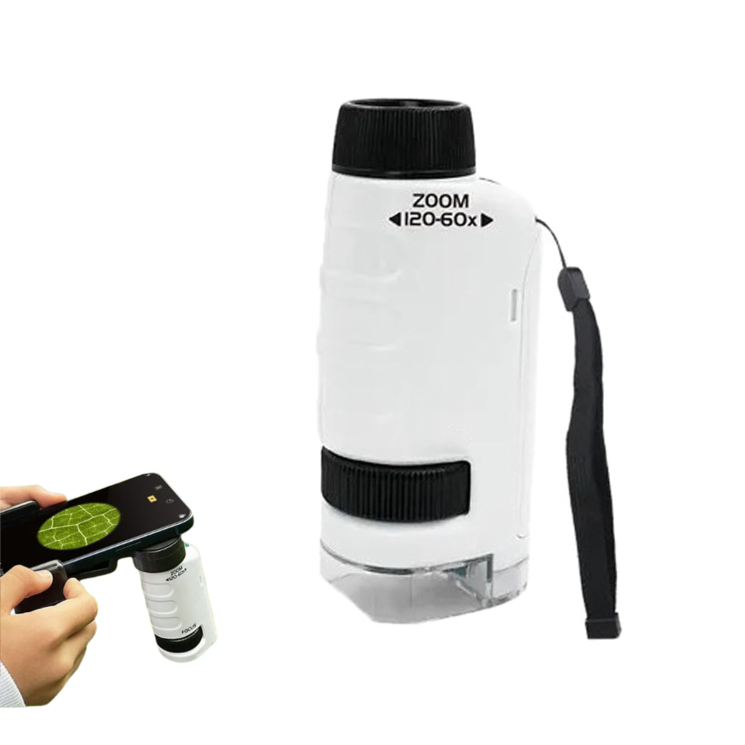 Upgraded Little Marvin Miniscope,2025 New Mini Microscope,Pocket Microscope Your Little Scientist Miniscope, Microscope Handheld Mini Scope (White)