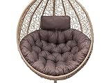 HOBBYGARDEN Poduszka na huśtawkę, poduszka na huśtawkę, fotel wiszący, poduszka na meble ogrodowe, do ogrodu zimowego, do użytku wewnątrz i na zewnątrz