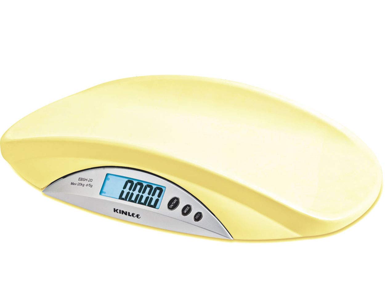 CGOLDENWALL Báscula digital para bebés y niños, báscula de peso para mascotas, peso máximo de 20 kg, diseño cóncavo ergonómico/4 células de carga altamente precisas/aprobado por la CE (amarillo)
