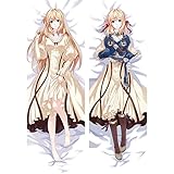 Dakimakura Violet Evergarden Body Pillow Case 3D Double-Sided Cosplay Anime Cattleya Baudelaire Dakimakura Pillow Cover for Otaku 60 x 20 inches(150cm x 50cm)