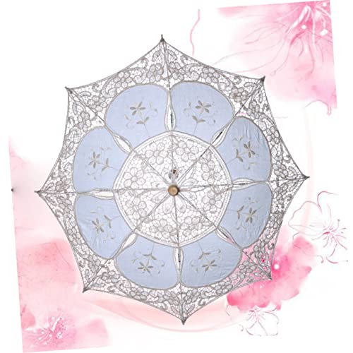 Parasol dentelle crème pour shooting photo extérieur et fêtes - 5