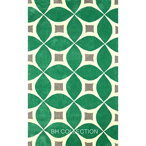 Image of Classical Look Plain Handmade Big Carpet with Super Soft & Pure Woolen Carpet for Your BEDROOMS & Living Room with 1 INCH Pile Height 12.0 X 15.0 FEET (360x450 cm) Multi