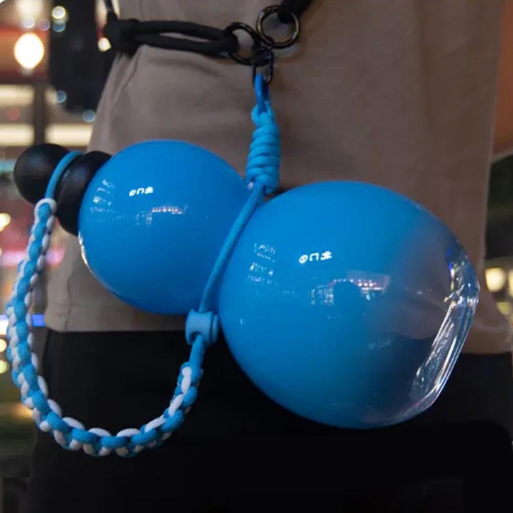 Thermosbecher, Kürbis-Wasserflasche, Kürbis-Sport-Wasserflasche, Reise-Wasserflasche, im chinesischen Retro-Stil(Style C)
