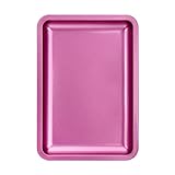 Rufevee 1 PC Carré Plateau en Acier Inoxydable pour Bijoux Ongles Outils Cosmétiques Durable Organisateur en Métal pour Le Maquillage De Stockage De Vanité Parfait pour Le Salon À La Maison