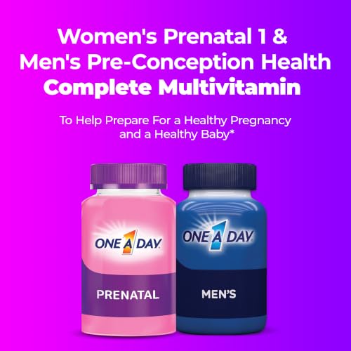 Image of One A Day Men's & Women's Pre-Pregnancy Multivitamin Softgel including Vitamins A, Vitamin C, Vitamin D, B6, B12, Folic Acid & more, 30+30 Count, Supplement for Before, During, and Postnatal