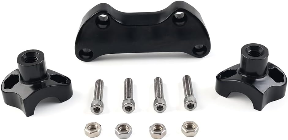Cnswee6 Powersports Handlebars 1.7" Handlebar Risers Top Clamp for Harley Dyna for Softail for Street bob for Sportster, Black