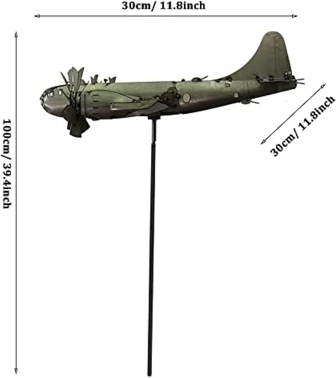 2022 B-29 Super Fortress Aircraft Metal Windmill Unique And Magic Metal Wind Spinner for Yard And Garden Kinetic Sculpture Wind Spinners,Friendly32