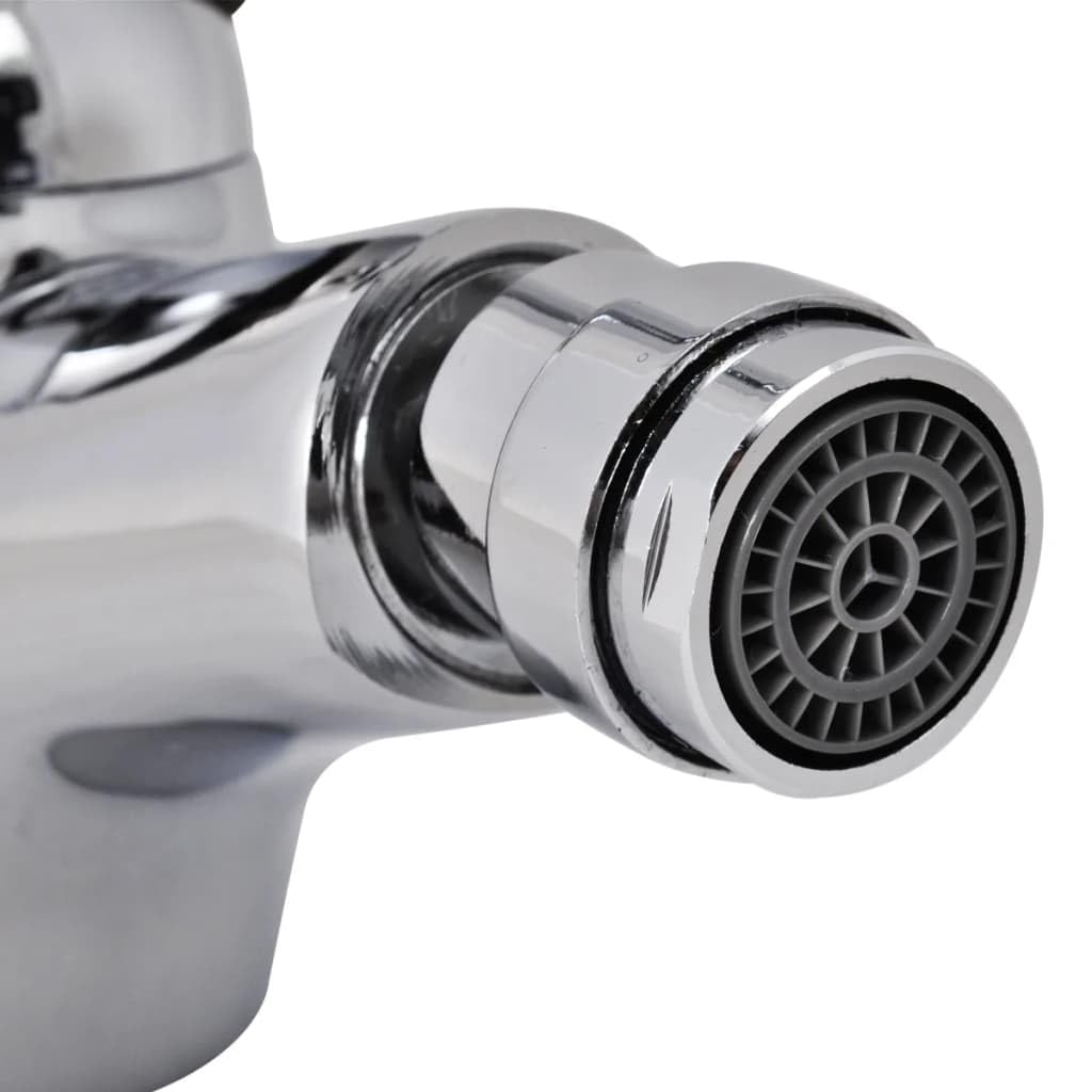 Bidet krany zestaw 2 szt. chrom bateria mieszakowa jednouchwytowa bateria dwuuchwytowa chromowana do instalacji zbiornika, z wężami i ceramicznym kartuszem