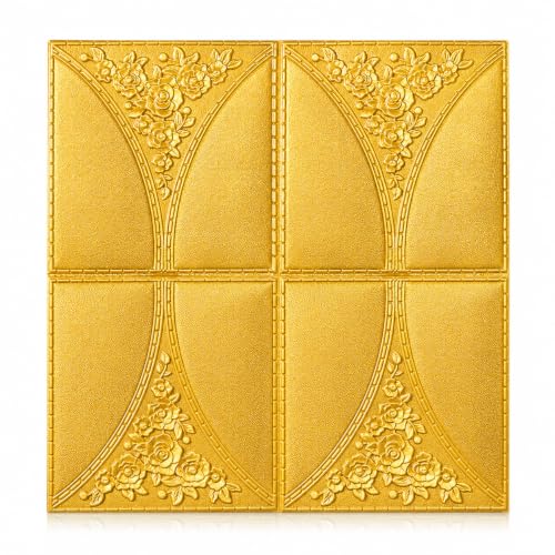 Image of REXOTEX Self-Adhesive Waterproof PE Foam 3D Wall Panels Wallpaper Sticker for Bathroom, Living Room, and Home Decoratio (70 x 77cm) (Pack of 25)