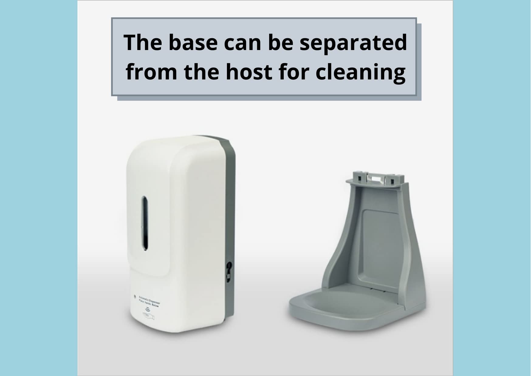 Distributeur Automatique de désinfectant pour Les Mains par Induction Infrarouge, capacité extrêmement Grande sans Contact 1000 ML, Verrouillage supérieur Facile à Ouvrir/Fermer, Couleur Blanche