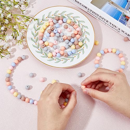 HOBBIESAY 12Pcs 9mm Silicone Beads Bulk 6 Colors Round Rubber Beads Silicone Loose Spacer Beads Silicone Focal Beads Craft Beads for DIY Crafts Bracelet Necklace Jewelry Keychain Making - Image 4