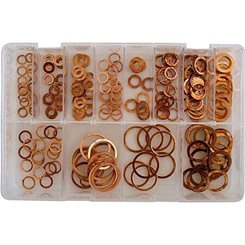 Connect 31870 Assorted Copper Sealing Washers Imperial Box 225Pc