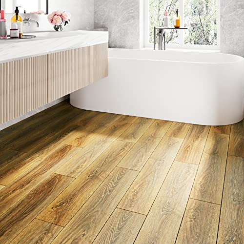 Lacheery 6"X36" 18 Tiles Peel And Stick Vinyl Plank Flooring Tiles Natural Wood Look Vinyl Flooring Planks Stick On Flooring For Kitchen Bathroom Attic Porch Rv Camper Removable Flooring Adhesive #TOP5