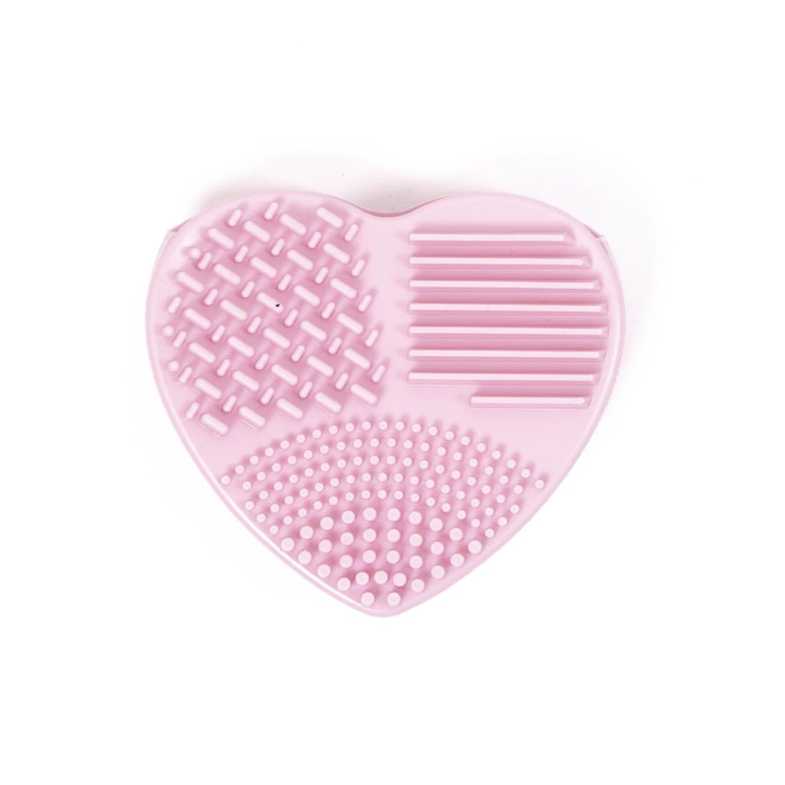 Craftelier - Limpiador de Pinceles y Brochas con Forma de Corazón | Fabricado en Silicona | Diferentes Zonas para Eliminar Todo Rastro de Pintura | Tamaño 3x8x8 cm (1.18"x3.15"x3.15") - Color Rosa