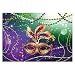 Funnytree 7x5ft Mardi Gras Mask Colorful Photography Backdrop Mysterious Carnival Masquerade Backgrounds Birthday Dancing Party Banner Photo Booth Cake Table Banner