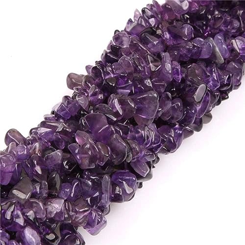 Image of 5-8mm Amethyst Crystal Chips Natural Chip Stone Beads for Jewelry Making