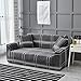 Produktbild kailehi Elastische All-Inclusive-Volldeckung Cyan DREI Lange 190 bis 230 cm,Dick Stretch Sofabezug für Sofa,Dekoration Gedruckt Samt Sofahusse sofaüberwurf Komplettpaket Volltonfarbe Sofa Abdeckung
