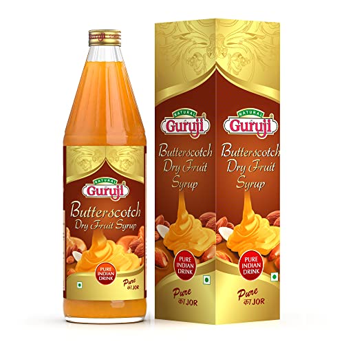 Image of Jai Guruji Butterscotch Dry Fruit Syrup Sharbat, Instant Refreshing Drink For Summer (Mix with milk Only) - 750ml