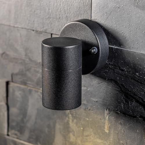CGC Lighting Stainless Steel Outside Outdoor Wall Light LED GU10 Up or Down Mounted IP44 (Black) - Image 3