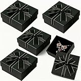 4pieza Caja Regalo Cumpleaños, Regalo Cuadrada Plegable con Bolsa, Caja de Regalo Grande con Tapa y Tarjeta para Bodas Aniversarios Fiestas San Valentín9*9 * 4cm