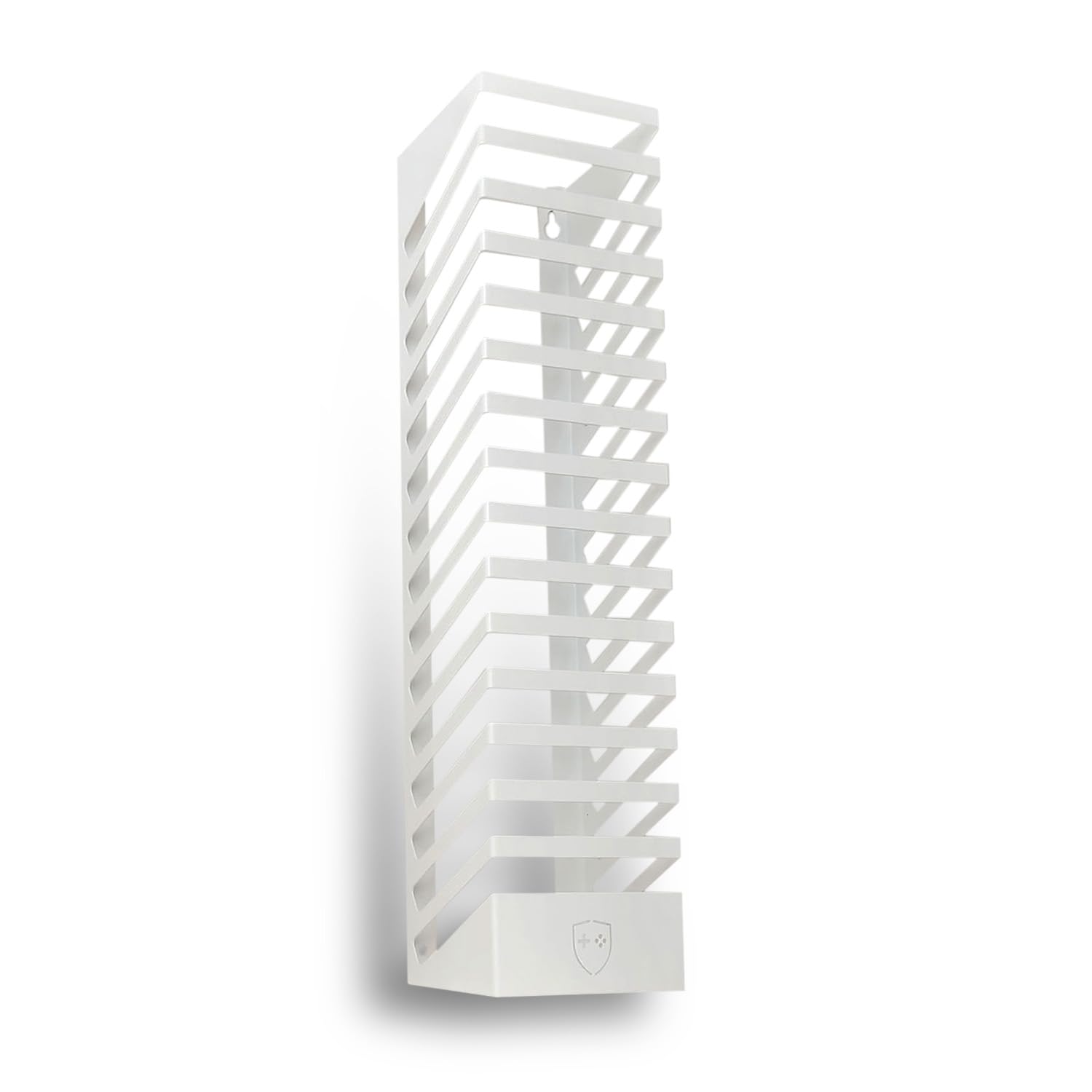 Gameshieldz White Wall Mount Games Storage Tower Rack – 15 Slot Display Unit Compatible With Xbox, Playstation, Switch & Dvd Cases – Wall Mounted Or Freestanding – Uk Made