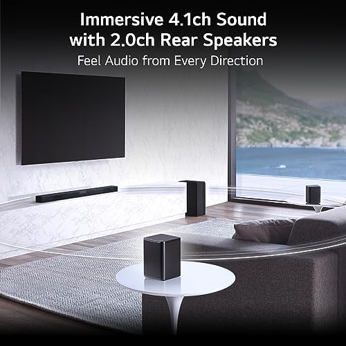 Image of LG Sound Bar SNC4R, 4.1 Ch, 420W Soundbar with Wireless Subwoofer, Wireless Rear Speaker