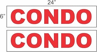 2-6x24 Condo Real Estate Rider Sign Red