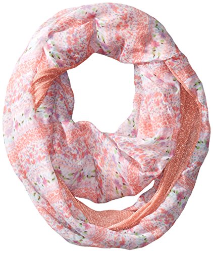 D&Y Women's Floral Mixed Media Loop Scarf
