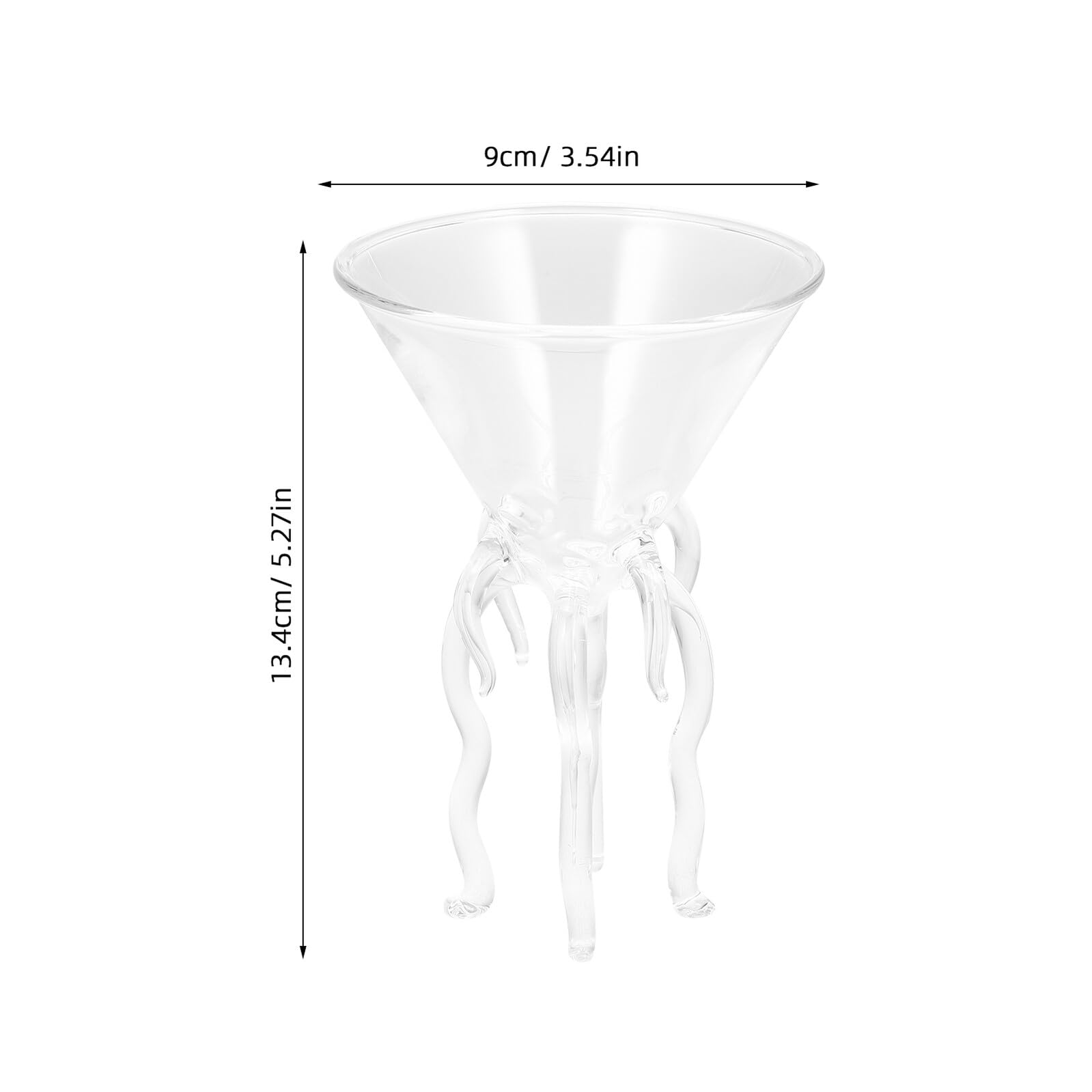 Homoyoyo Set 2pezzi Bicchieri da Cocktail Particolari in Vetro a Forma di Polpo Bicchiere da Cocktail la Casa Design Originale e Funzionale per Party Margarita
