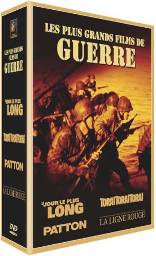 Coffret les plus grands films de guerre : le jour le plus long ; tora ! tora ! tora ! ; patton ; la ligne rouge