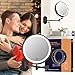 5000mAh Rechargeable Wall Mounted Lighted Makeup Vanity Mirror Double Sided 1X 30X Magnifying Bathroom Mirror, 3 Color Lighting, Touch Dimming, Extended Arm 360 Rotation Light up Mirror Antique Bronze