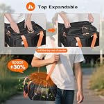 Pidipiti 19x13x9 haut Carrier extensible, pour petit chien/chat jusqu'à 10 Voir le tableau 1. TSA Approuvé, avec 2 poches, fermeture éclair, étanche, bonne visibilité, pour Southwest Lufthansa Airlines,Air Canada, train Amtrak