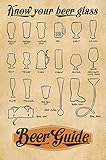 Fabulous Affiche Poster Guide de la Bière - Connaitre son Verre a Bière