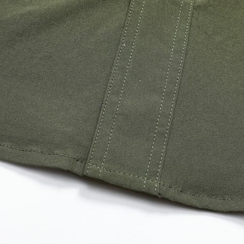 Zyvrenix Men's Short Sleeve Button Down Shirts with Pocket Army Green L - image 7
