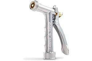 Gilmour Full Size Zinc Pistol Grip Nozzle with Threaded Front Provides Controlled Watering Performance
