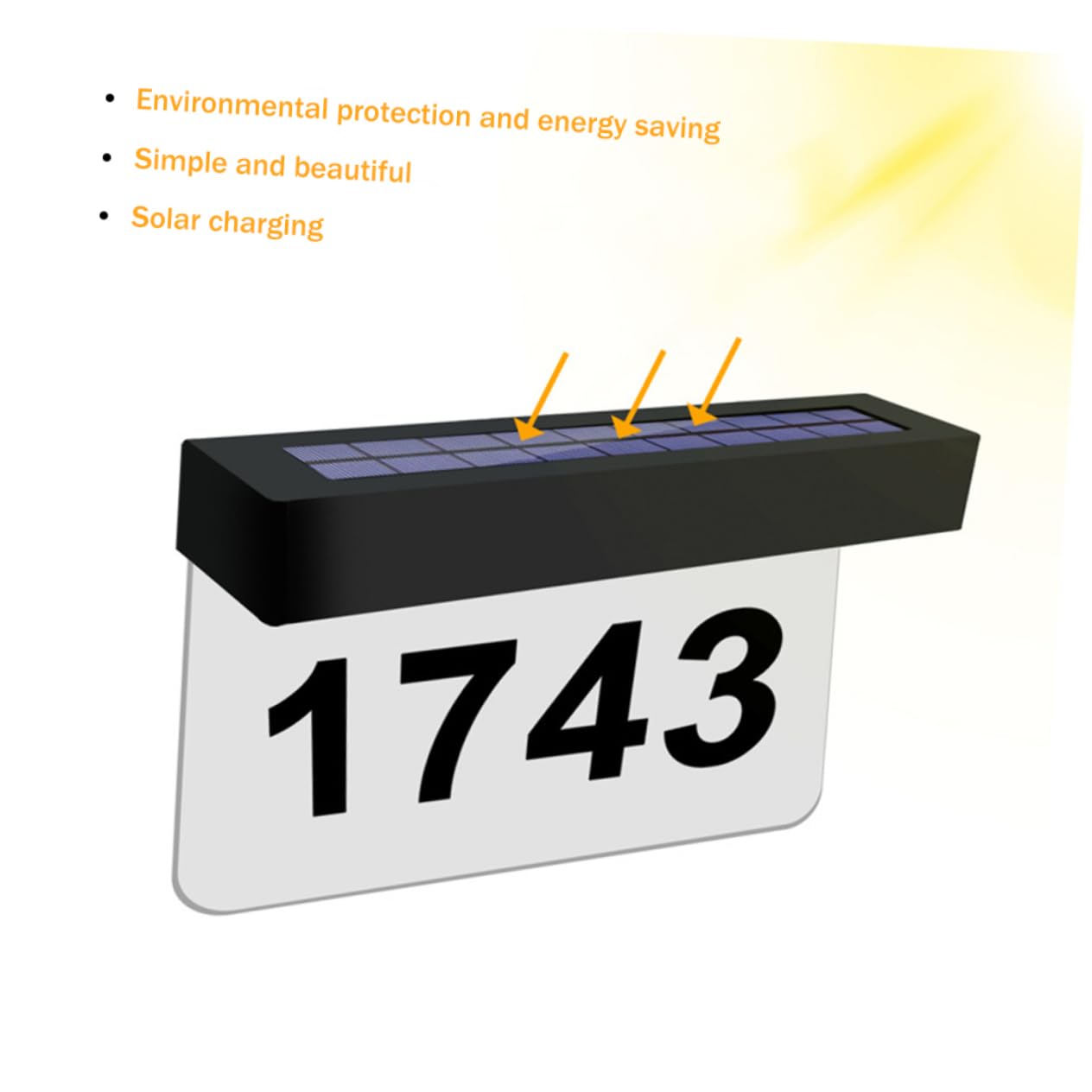 Solar Türschildleuchte 30 W 5v Satz LED Ip65 Schwarz