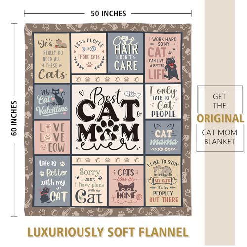 Couverture maman chat pour vos soirées cocooning sur le canapé