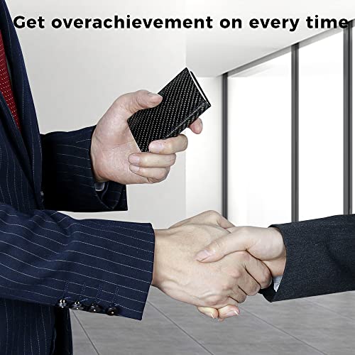 Monocarbon Business Name Card Holder Real Carbon Fiber Business Card Case With Magnetic Flip Fashion Business Card Wallet For Men Lightweight And Portable - Matte #TOP6