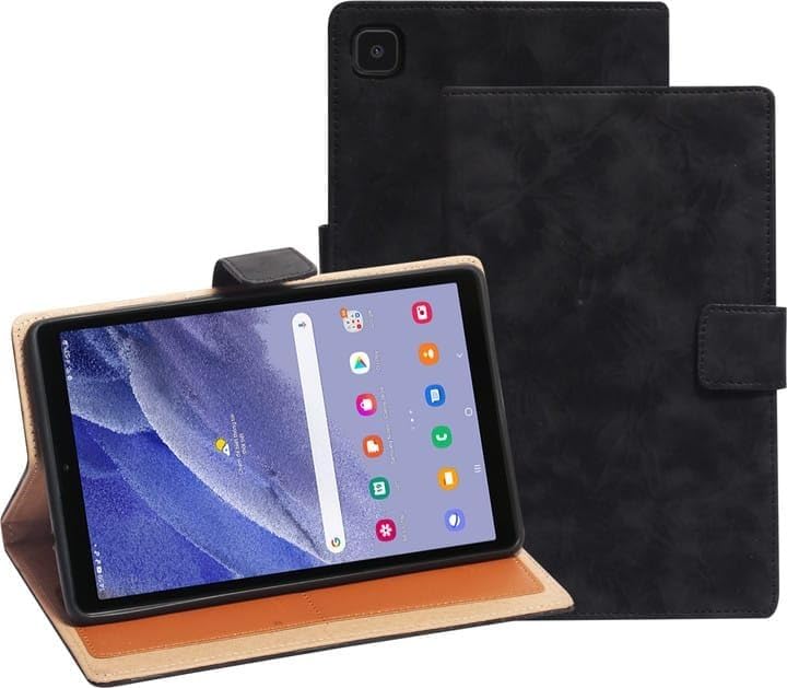 Caseous Synthetic Leather Flip Cover Case Back Magnetic Closure for Samsung (A7 Lite 8.7" 2021 (SM-T220, SM-T225), Charcoal Black)