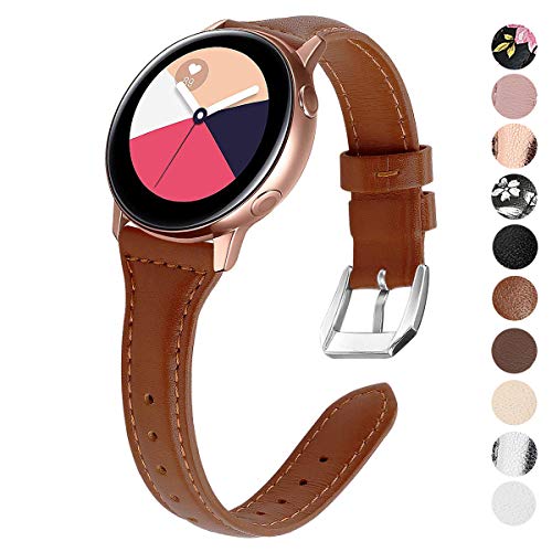EZCO Leather Bands Compatible with Samsung Galaxy Watch Active/Active 2 / Galaxy Watch