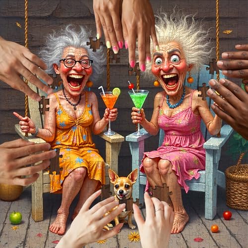 Puzzle de 500 piezas Happy Grandma para adultos, Rompecabezas de papel para la familia, desafío cerebral, regalo ideal para vacaciones y ocasiones especiales miniatura 6