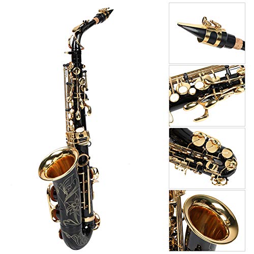 Sax Alto, sax de latão para aniversário (preto)