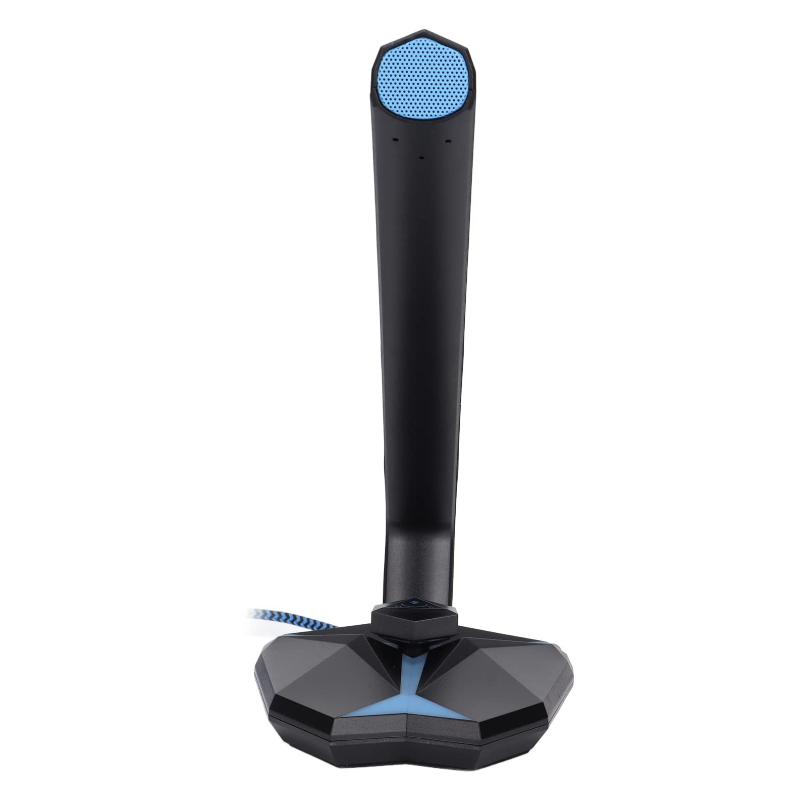 Bewinner Microfono USB per PC, Microfono Omnidirezionale per Computer da Scrivania con Indicatore LED Freddo, Angolo Regolabile, Microfono USB per PC per Riunioni di Ufficio di Gioco