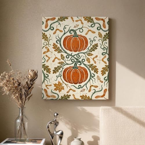 Lienzo artístico de hojas de vid tradicional para una decoración elegante 2
