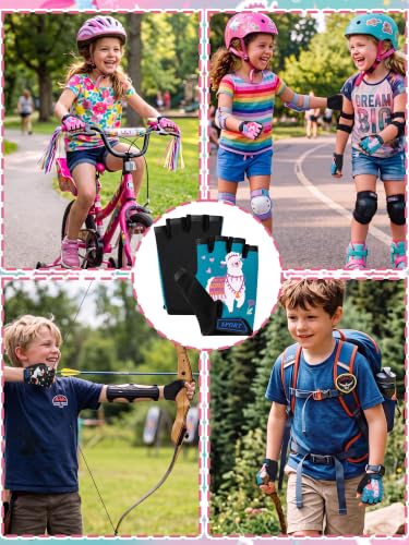 Image of Boao 3 Pairs Kids Half Finger Bike Gloves