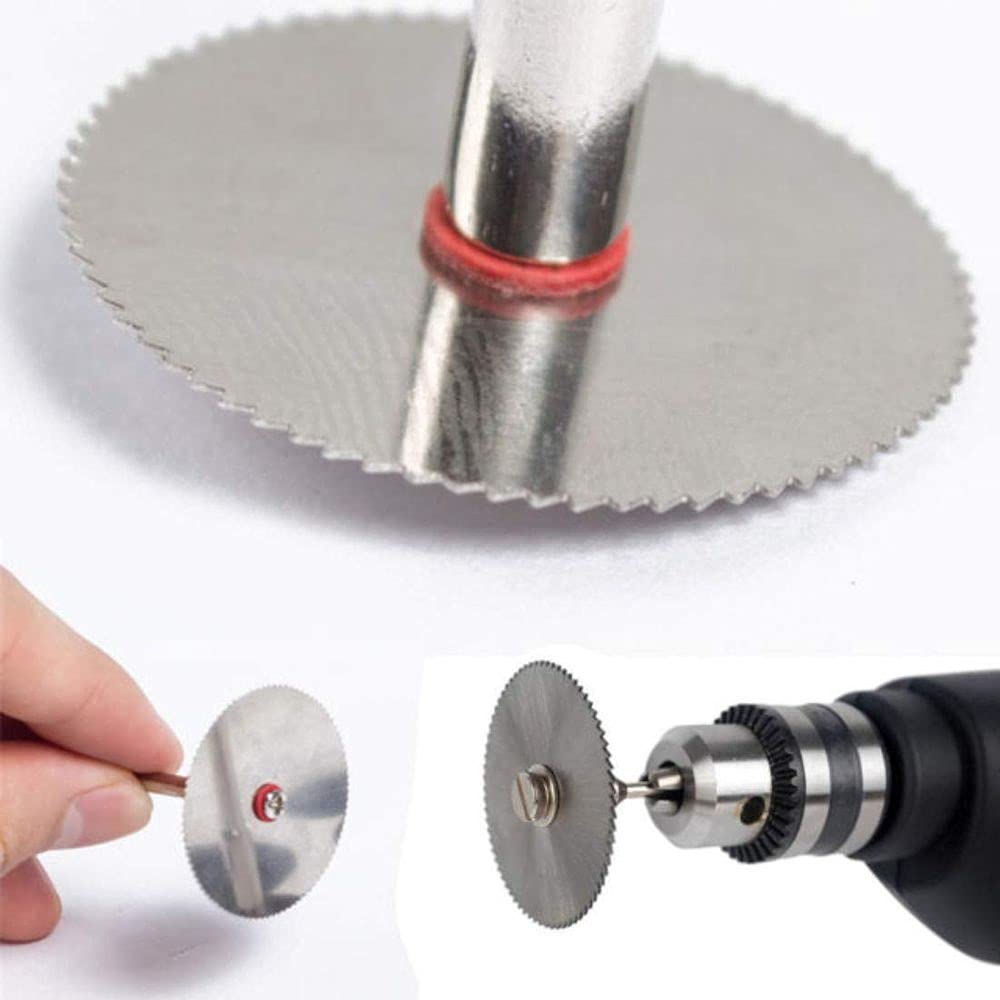 Diy Crafts CT-DIY-HI-47275 Rotary Tools Cutting Wheel for Dremel Tools Accessories Circular Saw Blades Cutting Disc, Mandrel, # 11, Pack of 10 (Multicolor) 3