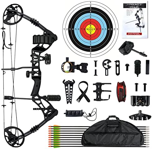 WUXLISTY Compound Bow and Arrow for Adult and Beginner, Hunting Bow Archery Set, Right Hand, 30-70 Lbs Draw Weight, 23.5”-31” Draw Length, 5 Pins Bow Sight with Accessories WUXLISTY Compound Bow and Arrow for Adult and Beginner, Hunting Bow Archery Set, Right Hand, 30-70 Lbs Draw Weight, 23.5”-31” Draw Length, 5 Pins Bow Sight with Accessories