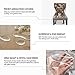 Zipcase 2 Packs Clear All Cover in Plastic Dinning Chair Covers - Heavy-Duty PVC Chair Protectors, 22