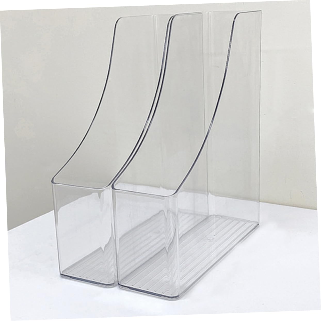 jojofuny 4 piezas Soporte Transparente para Archivos y de Escritorio Organizador de Revistas y Carpetas de Diseño y Duradero para Oficina y Estudio